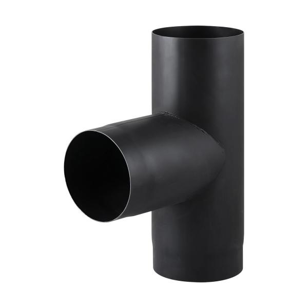 Ofenrohr T-Stück DN 130 mm 90° Schwarz