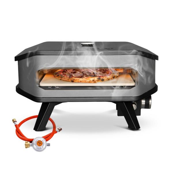 Gas Pizzaofen Cozze 13 Zoll, mit Thermometer & Druckminderer 50 mbar