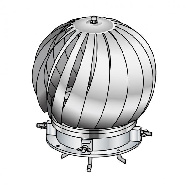 Schornsteinaufsatz Aspirotor 150 mm Edelstahl