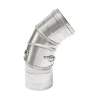 Edelstahlschornstein Bogen verstellbar mit Prüföffnung einwandig Ofen.de 120 mm 0-90° Edelstahlschornstein Bogen verstellbar mit Prüföffnung einwandig Ofen.de 120 mm 0-90°