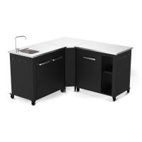 Cozze Outdoor Küche L-förmig mit Spüle und Schrank - 160 x 160 cm - Set 3 Cozze Outdoor Küche L-förmig mit Spüle und Schrank - 160 x 160 cm - Set 3