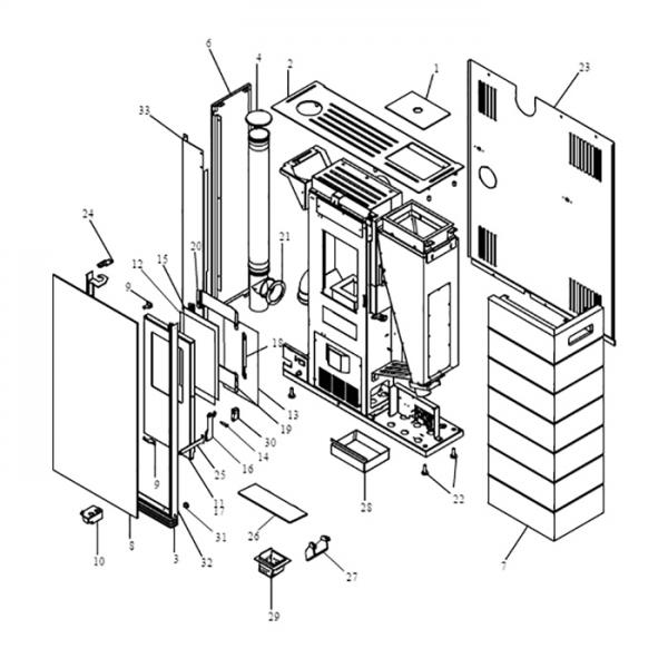 Aschelade Palazzetti Pelletofen (895728180)