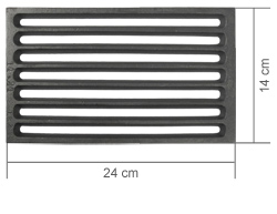 Ascherost 24x14 cm Gussrost Rund Ofenrost Feuerrost Kamin Rost Ofen