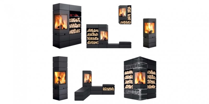 Skantherm - modulares Kaminofensystem - Aufbaubeispiel