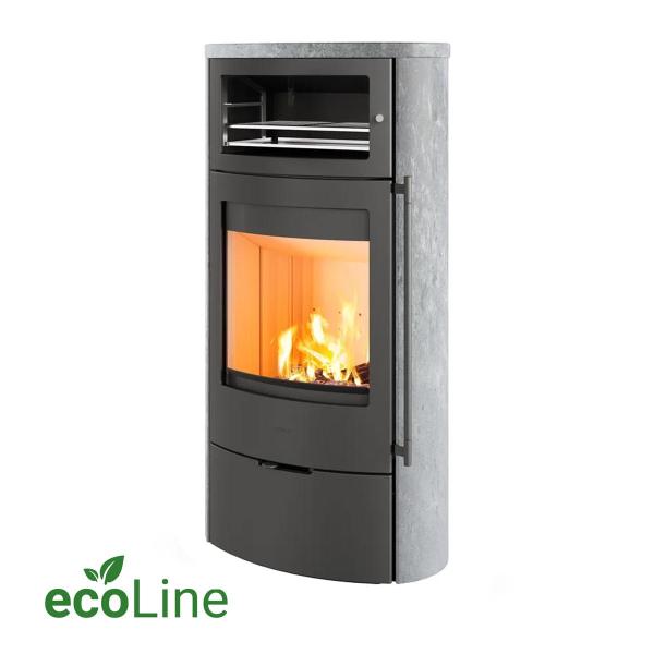 Kaminofen Lotus Jubilee 35 Speckstein mit Warmhaltefach ecoLine 7 kW