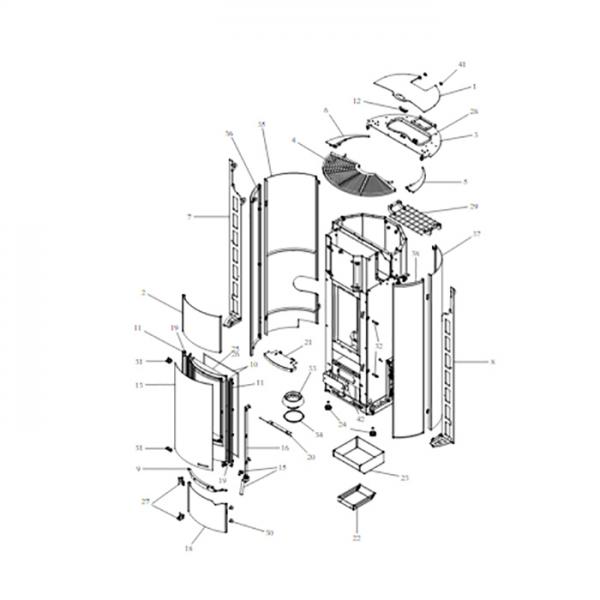 Aschelade Palazzetti Pelletofen Lola (895728730)