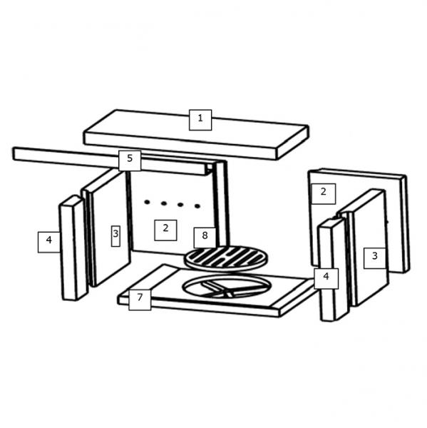 Auflage für Zugumlenkplatte Wamsler Kaminofen (W5016100660094)