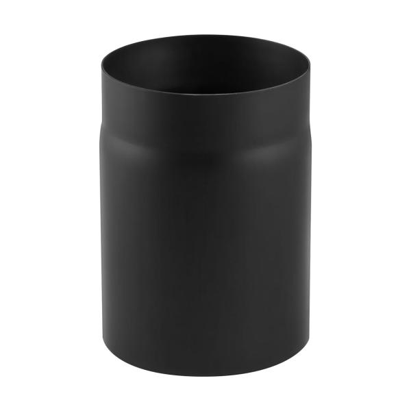 Ofenrohr DN 250 mm Länge 250 mm Schwarz, mit eingezogener Steckverbindung 5 cm