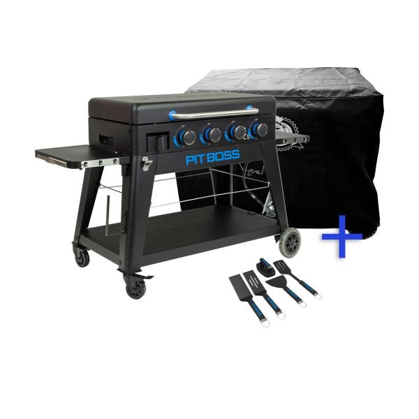 Gasgrill Pit Boss Ultimate Plancha 4-Brenner Kit, inkl. Plancha Tools & Abdeckhaube