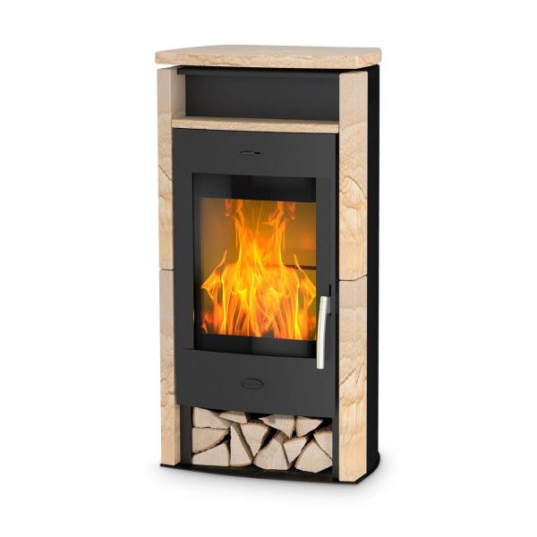 Kaminofen Fireplace Santiago Sandstein 6 kW