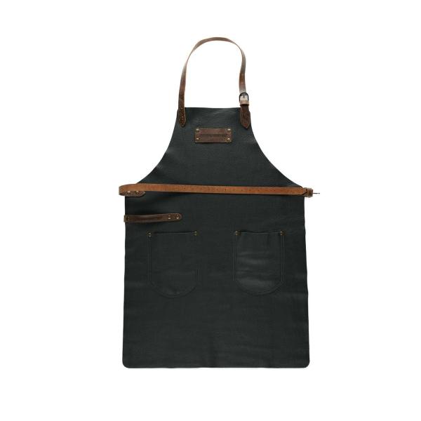 Feuermeister Premium Lederschürze Schwarz/ Braun
