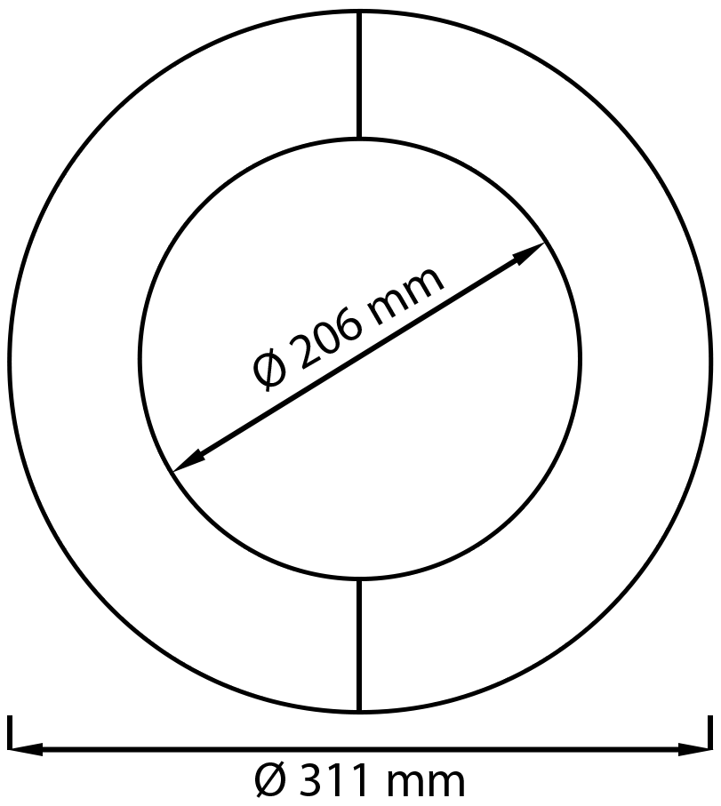 Abmessungen Ofenrohr Rosette