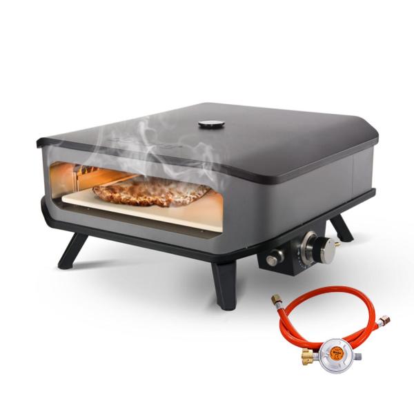 Gas Pizzaofen Cozze 17 Zoll, mit Thermometer & Druckminderer 50 mbar