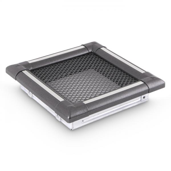 Kaltluftgitter 20x20 cm Kamin Lüftungsgitter Ofen Gitter Graphit INOX