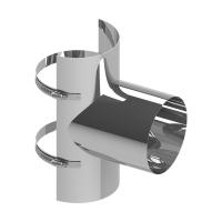 Sattelstück Edelstahlschornstein einwandig DN 130 mm Sattelstück Edelstahlschornstein einwandig DN 130 mm