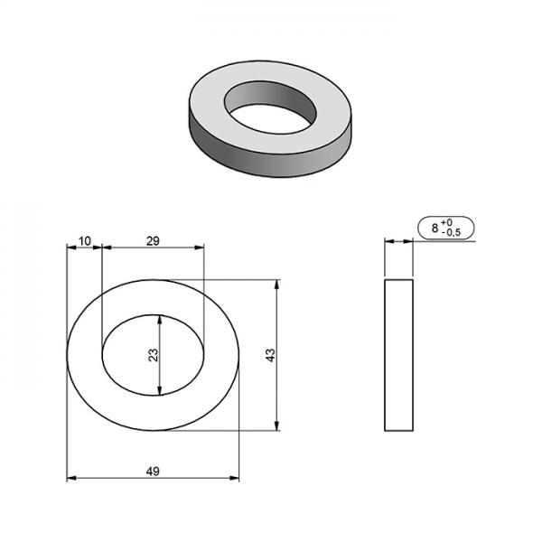 Dichtungsring Rüttelrost Unterteil Scan Kaminofen (51046914)