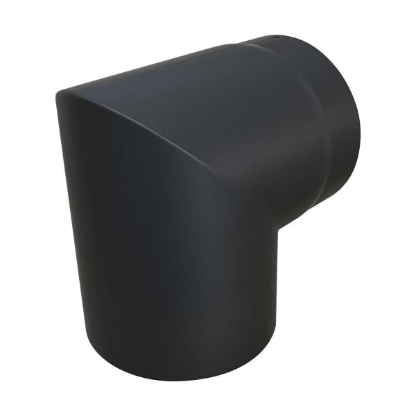 Ofenrohr Bogen 2tlg. starr geschliffen DN 180 mm 90° Schwarz