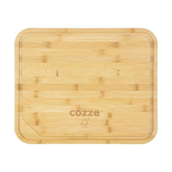 Pizzaofen-Zubehör Cozze Pizzabrett Rechteckig 43x35 cm, Bambus Schneidebrett