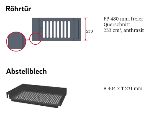 Zubehör Kachelofeneinsatz Schmid Format 9