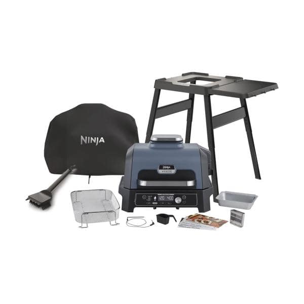 Elektrogrill Ninja Woodfire Pro Connect XL elektrischer Outdoor Grill & Smoker Set 4