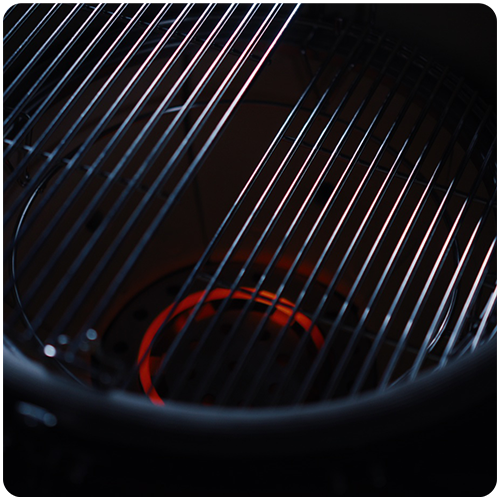 integriertes Heizelement für eine schnelle Flamme