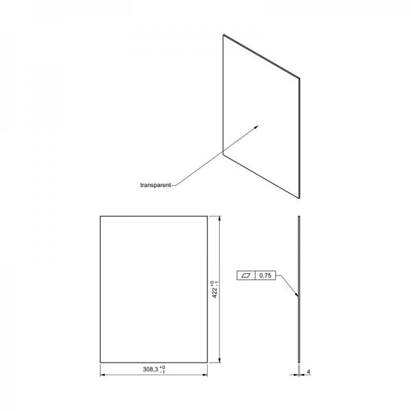 Scan 1003-B, Glaseinlage für kleines Modul