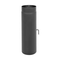 Ofenrohr mit Drosselklappe DN 120 mm Länge 500 mm Gussgrau Ofenrohr mit Drosselklappe DN 120 mm Länge 500 mm Gussgrau
