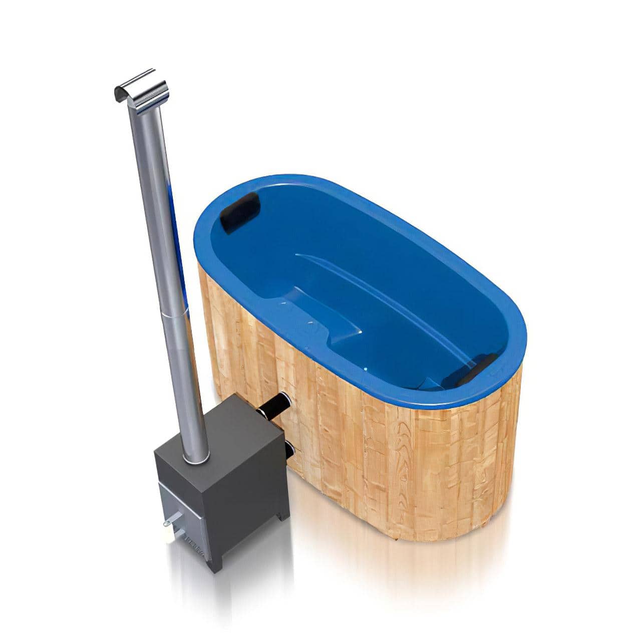 Hot Tub AA-Kaminwelt Badefass Oval mit Kunststoffeinsatz