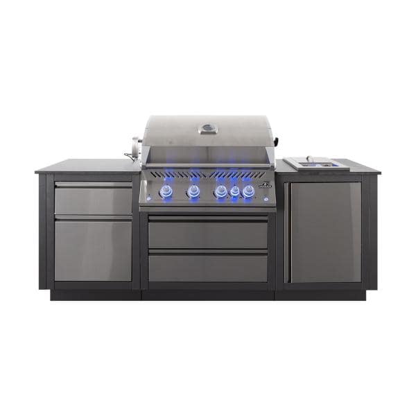 Outdoorküche Napoleon Oasis Compact 105 BIG32, Grillstation mit Heckbrenner & Sizzle Zone