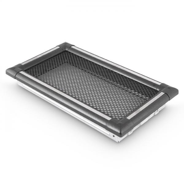 Kaltluftgitter 20x35 cm Kamin Lüftungsgitter Ofen Gitter Graphit INOX