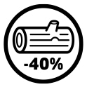 40 % weniger Holzverbrauch