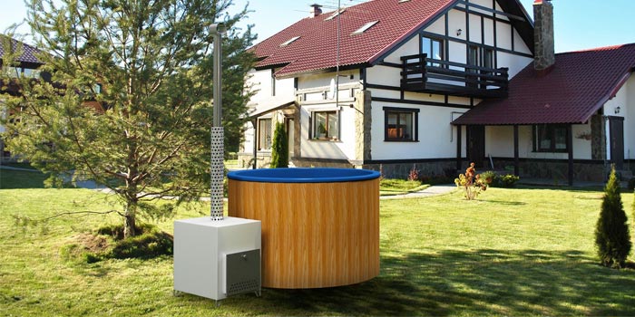 Hot Tub AA-Kaminwelt Badefass mit Kunststoffeinsatz Ambiente Hot Tub AA-Kaminwelt Badefass mit Kunststoffeinsatz Ambiente