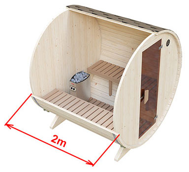 Gartensauna S2 Abmessungen Gartensauna S2 Abmessungen