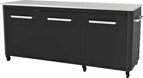 Cozze Outdoor Tisch mit 3 Türen, 180x60x90 cm