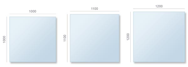 Glasplatte Kamin Quadrat Varianten