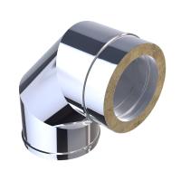 Edelstahlschornstein Bogen doppelwandig Ofen.de 200 mm 90° Glänzend Edelstahlschornstein Bogen doppelwandig Ofen.de 200 mm 90° Glänzend