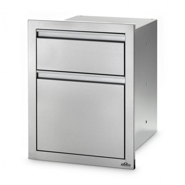 Napoleon Einbaugrill Mülleimer-Schrank & Küchenrollenhalter 55x71cm
