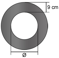 Ofenrohr Rosette 150 mm Schwarz 9 cm Rauchrohr