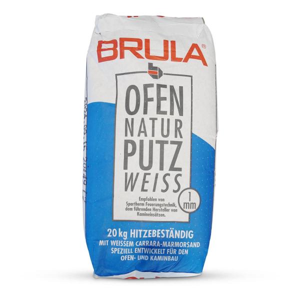 Brula Natur-Ofenweißputz, 1 mm Körnung, Putzmörtel 20 kg
