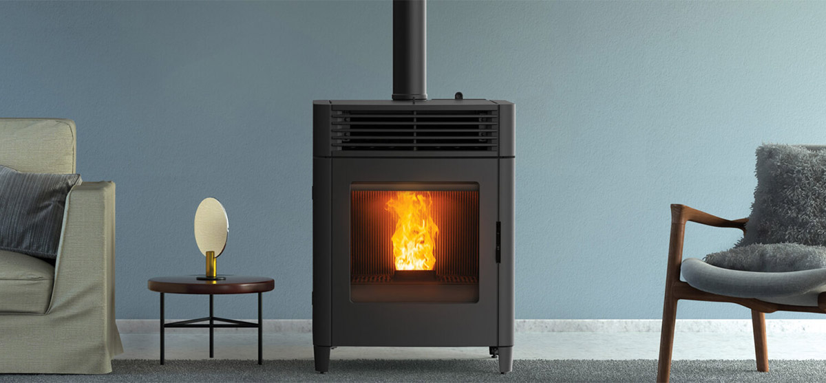 Pelletofen RED Ren Air 8 S1 Montagebeispiel