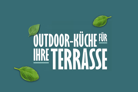 Cozze Outdoorküche mit Schränken und Edelstahlplatte