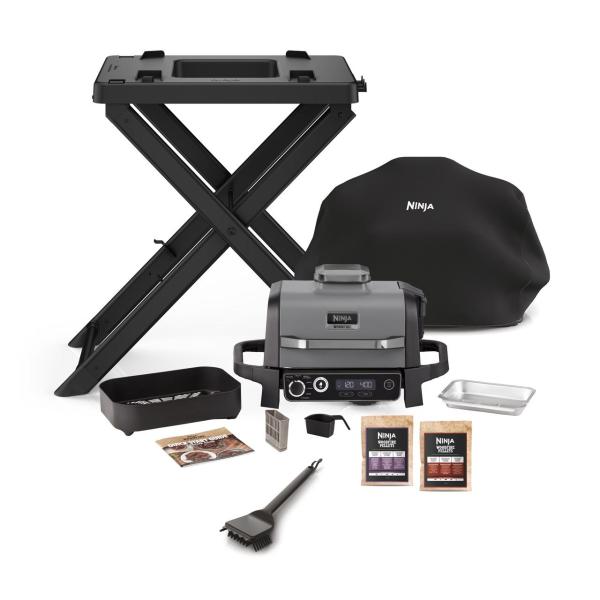 Elektrogrill Ninja Woodfire Elektrischer Outdoor Grill & Smoker Set 4