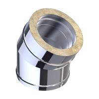 Edelstahlschornstein Bogen doppelwandig Ofen.de 180 mm 30° Glänzend Edelstahlschornstein Bogen doppelwandig Ofen.de 180 mm 30° Glänzend