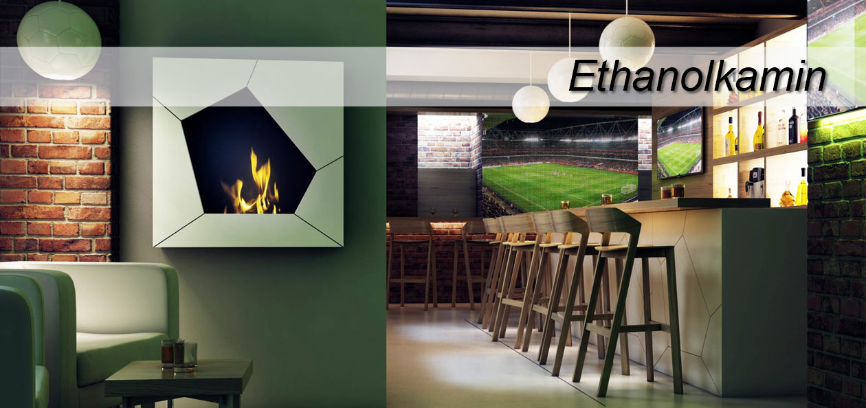 wandhängender Ethanol Kamin