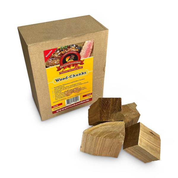 Holz Räucherchunks Grillschmecker Kirsche 1 kg Woodchunks