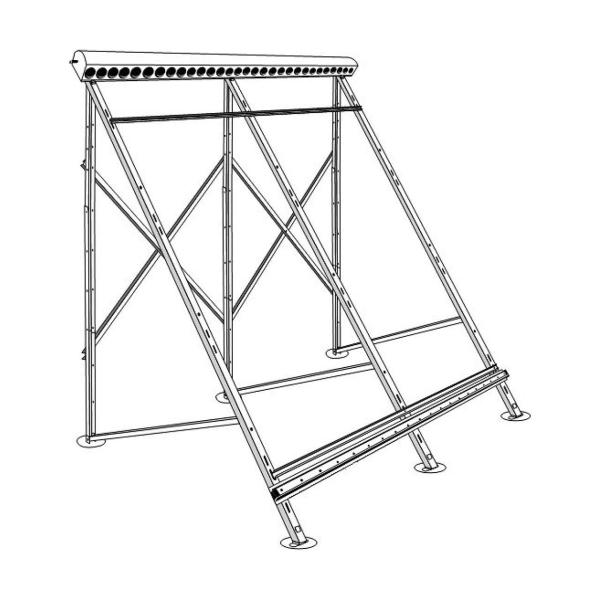 Flachdachaufständerung Westech 58/30 AL für Rohrenkollektor WT-B58-30