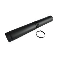Ofenrohr verstellbares Teleskoprohr DN 120 mm Länge 500 mm Schwarz Ofenrohr verstellbares Teleskoprohr DN 120 mm Länge 500 mm Schwarz