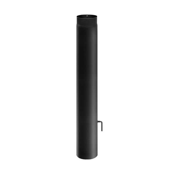 Ofenrohr mit Drosselklappe DN 160 mm Länge 1000 mm Schwarz