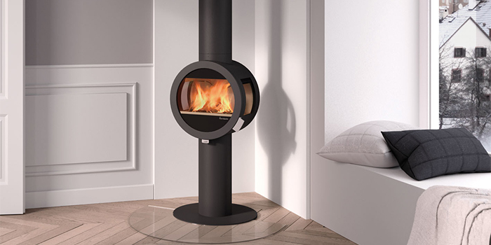 Kaminofen Nordpeis ME Sockel Montagebeispiel